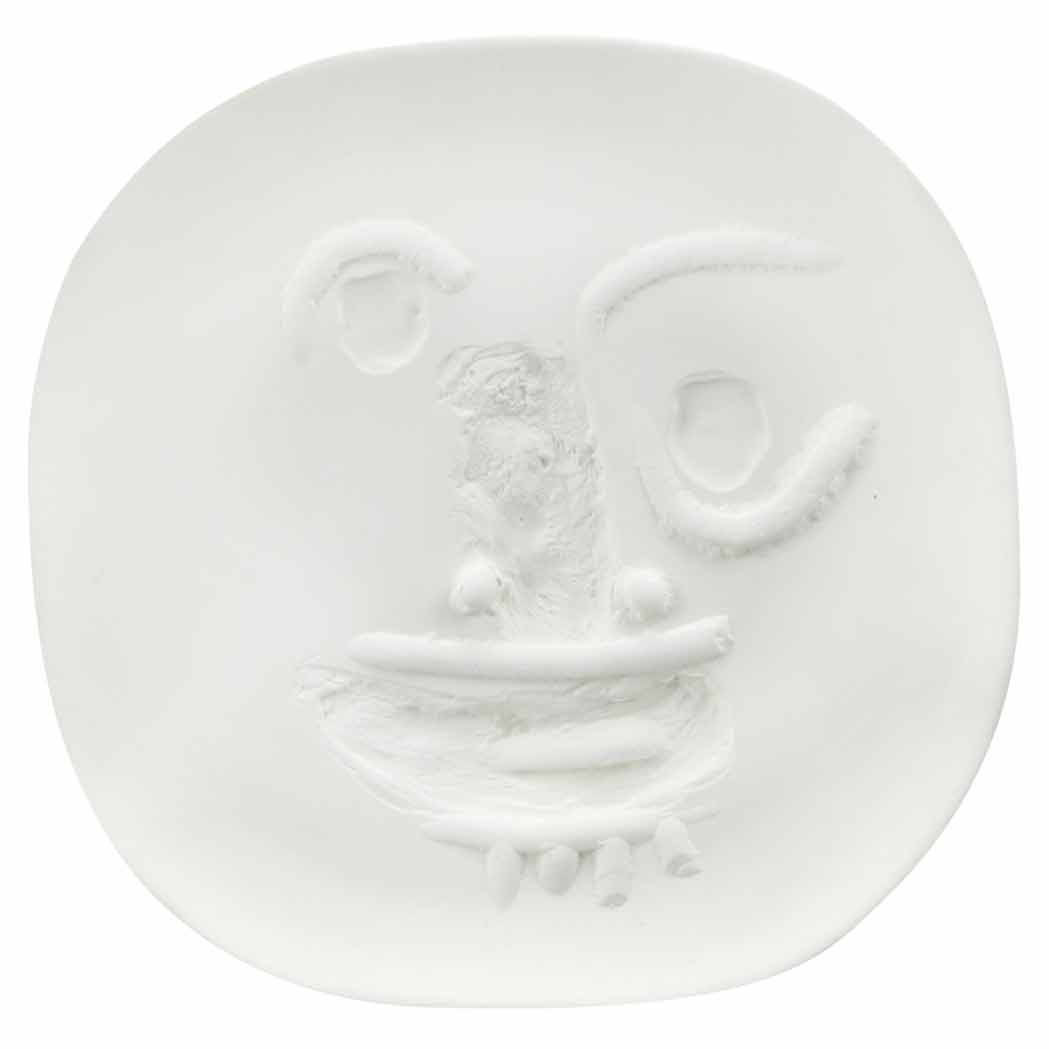 Appraisal: Pablo Picasso ROUND-EYED FACE A R White ceramic plate numbered