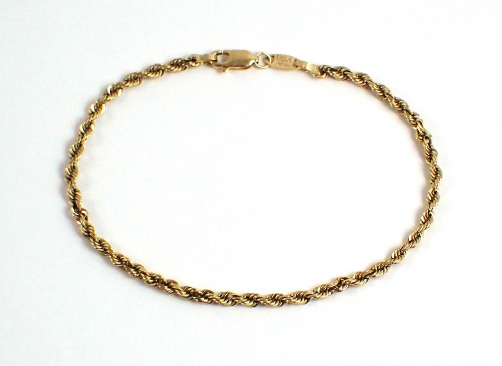 Appraisal: MICHAEL ANTHONY FOURTEEN KARAT GOLD CHAIN BRACELET The k yellow