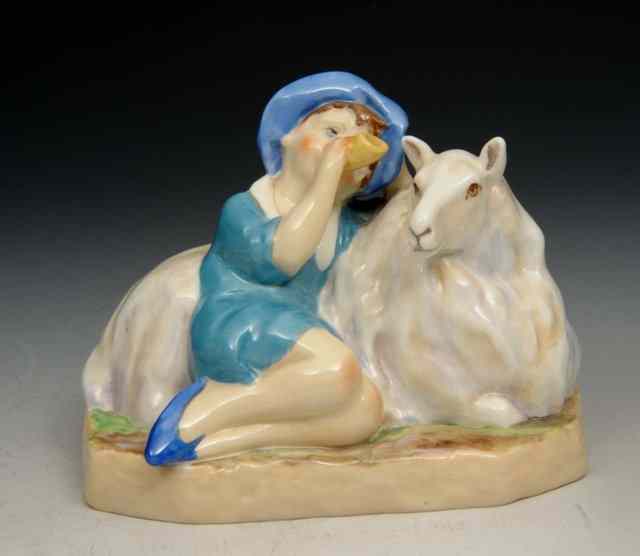 Appraisal: A ROYAL WORCESTER PORCELAIN MODEL 'Little boy blue' modelled by