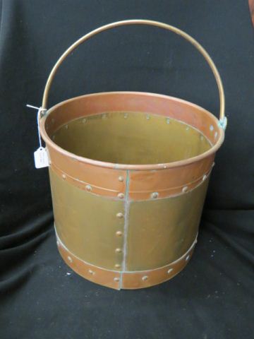 Appraisal: Copper Brass Bucket or Pail swing handle