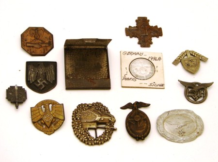 Appraisal: Lot of misc German pins insignia medals and tinnies