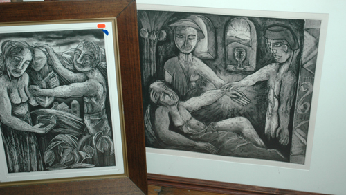 Appraisal: GROUP OF THREE HARDING ETCHINGS