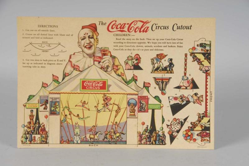 Appraisal: Coca-Cola Circus Cut-Out Description Circa Original and rare Great colors