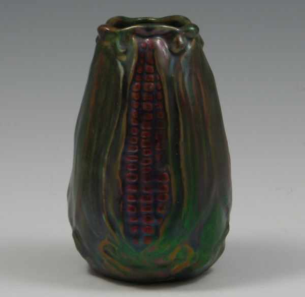 Appraisal: Weller Sicard Corn Vase signed Sicard on side pictured tiny