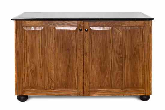 Appraisal: A Hardwood Cabinet th century having a black marble top