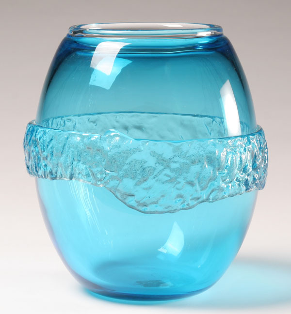 Appraisal: Salviati Fasce glass vase designed by Luciano Gaspari Blue body