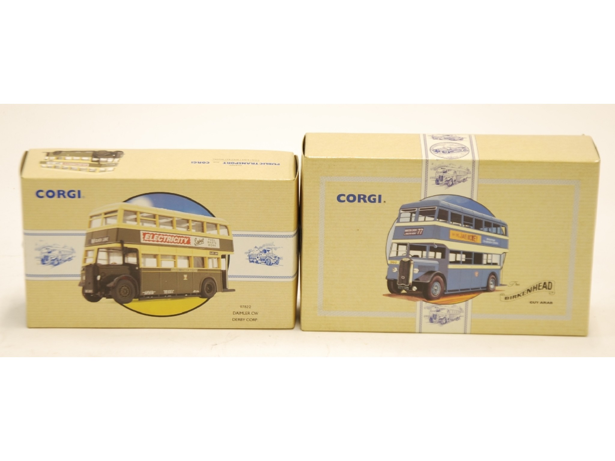 Appraisal: TWO MINT AND BOXED CORGI COMMERCIALS LIMITED EDITION DOUBLE DECKER