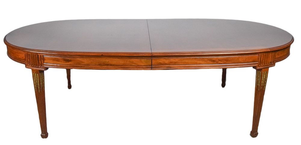 Appraisal: Louis XVI Dining Table Oval Dining Room Table with Brass