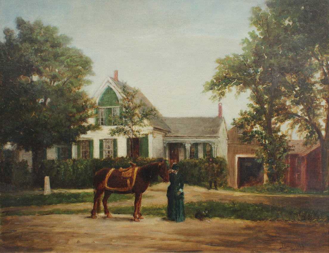 Appraisal: COBB Darius American - Country Estate with Female and Horse