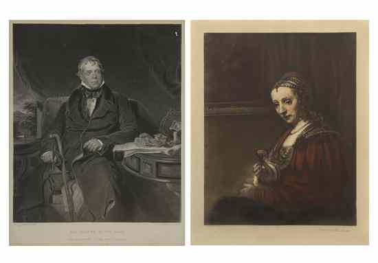 Appraisal: A Pair of Prints Portrait of Sir Walter Scott and