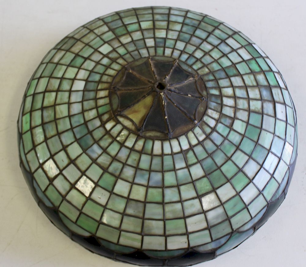 Appraisal: Tiffany Style Leaded Glass Lamp Shade Nice quality apparently unsigned