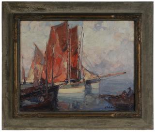 Appraisal: Edgar Alwin Payne California Missouri - Fishing Port France signed