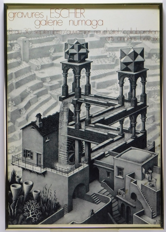 Appraisal: M C ESCHER GALERIE NUMAGA EXHIBITION POSTER Netherlands - Poster