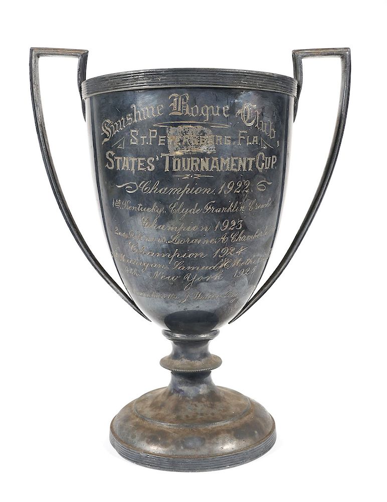 Appraisal: ST PETERSBURG Rogue Club Trophy Cup s This silverplated tall