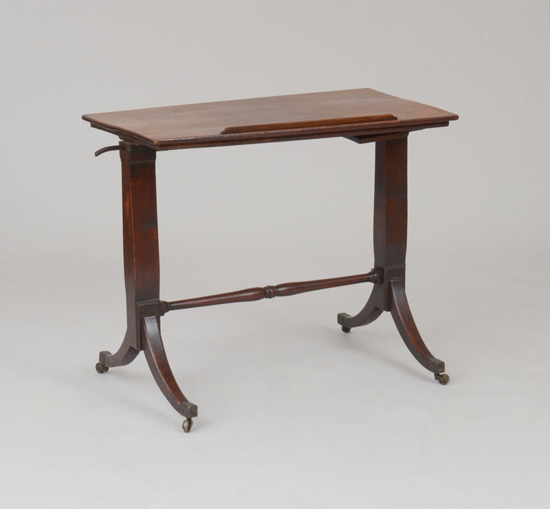 Appraisal: REGENCY MAHOGANY ARCHITECT'S TABLE The rectangular top with ratchet mechanism