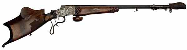 Appraisal: German Schuetzen Rifle by Zu Mantua mm cal '' fluted