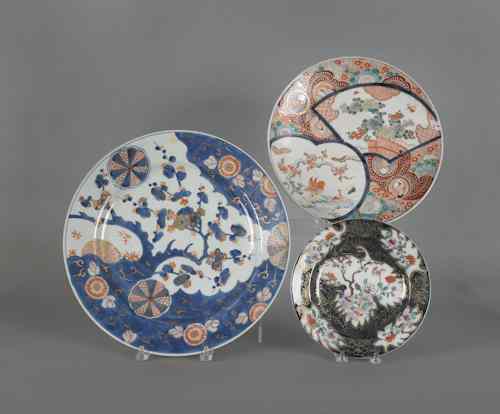 Appraisal: Three Imari chargers dia dia and dia