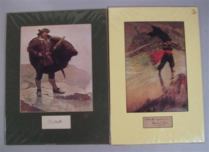 Appraisal: pieces Wyeth N C Color Photo Mechanical Illustrations - matted