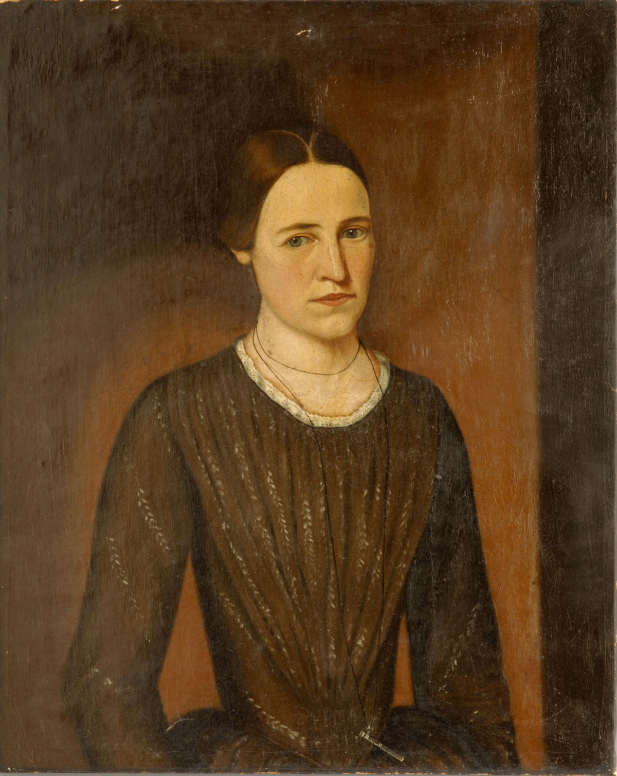 Appraisal: PORTRAIT OF AUNT SARAH AMERICAN SCHOOL MID- NINETEENTH CENTURY Depicted