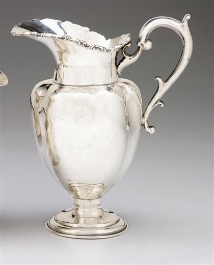 Appraisal: Mexican sterling silver water pitcher th century Of baluster form