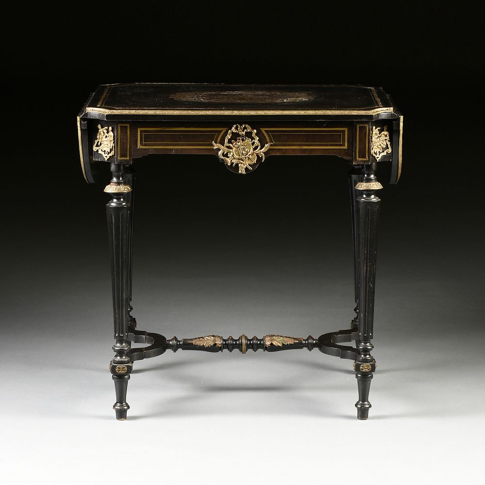 Appraisal: A NAPOLEON III STYLE BOULLE WORK INLAID ORMOLU MOUNTED EBONIZED