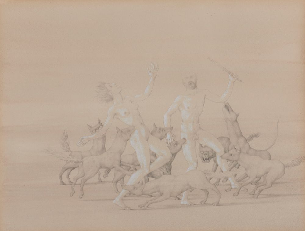 Appraisal: JOHN HENRY WILDE American - Drawing For Nighttime Festivities at