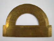 Appraisal: A Russian early th century draughtsman's large bevelled brass protractor