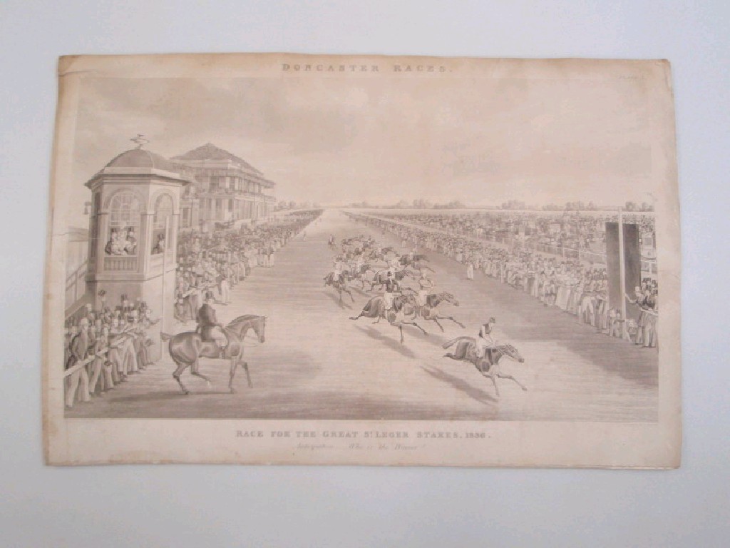 Appraisal: After James Pollard Doncaster Races plates and engraved by J