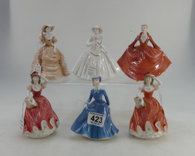 Appraisal: Coalport small lady figures Ann Andrea X Penny Lindsay and