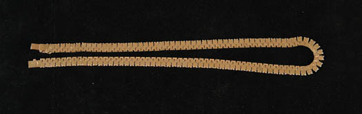 Appraisal: K YELLOW GOLD NECKLACE Flat wide chain with clasp marked