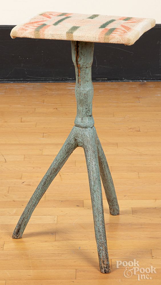 Appraisal: Primitive painted Adirondack twig stand ca Primitive painted Adirondack twig