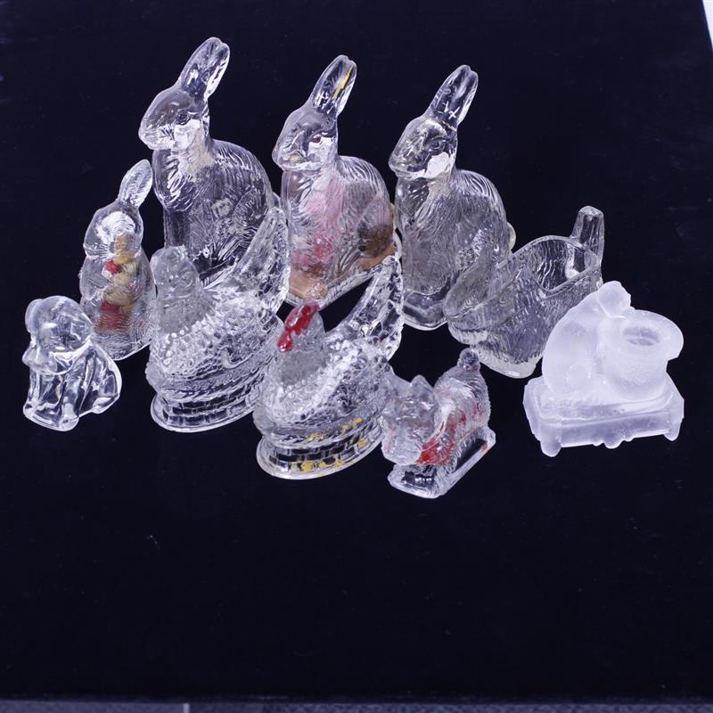 Appraisal: Lot of ten glass candy containers H Rabbit