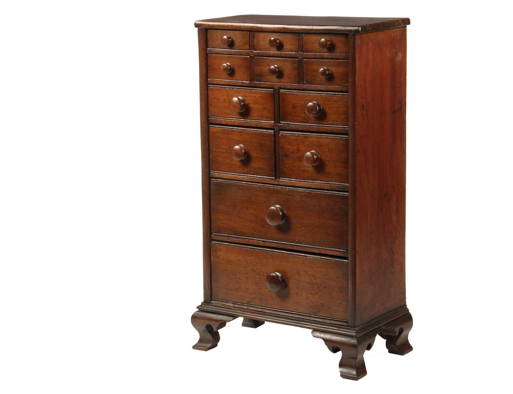 Appraisal: SPICE CABINET - th c American Mahogany Floor Standing Spice