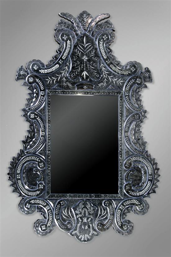 Appraisal: A Venetian Glass Mirror Height x width inches