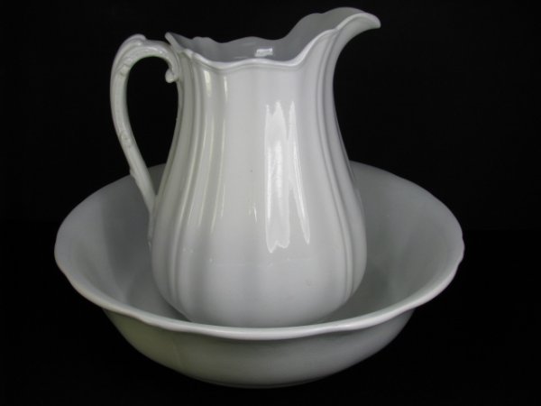 Appraisal: English matching white J G Meakin Ironstone china water pitcher