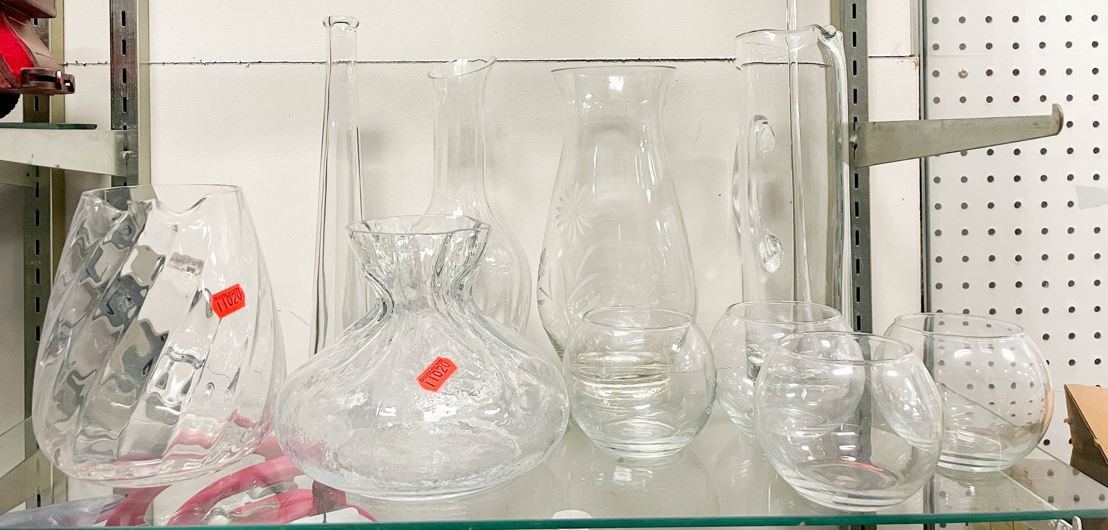 Appraisal: Pcs glassware c o cocktail pitcher with stirrer - h