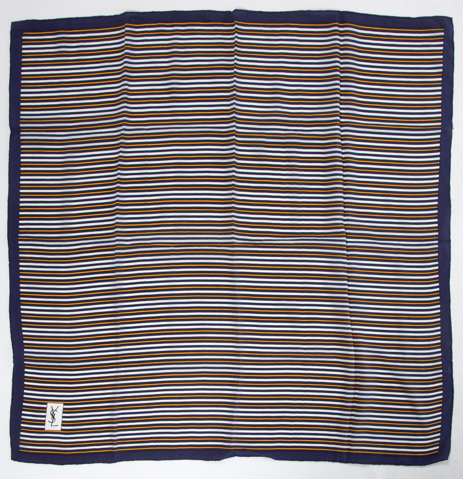 Appraisal: YVES SAINT LAURENT SILK SCARF in x in