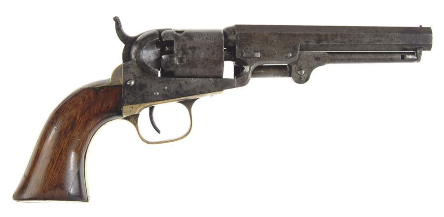 Appraisal: INSCRIBED COLT MODEL POCKET REVOLVER A standard Colt Model percussion