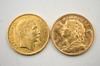 Appraisal: COINS - French gold coins francs