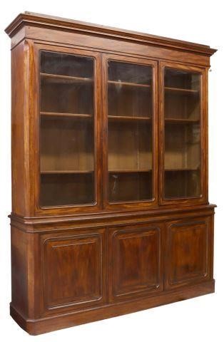 Appraisal: French Louis Philippe period mahogany stepback bookcase mid th c