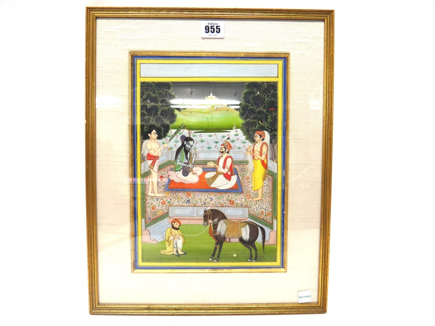 Appraisal: An Indian painting Jodhpur late th century depicting a Rajput