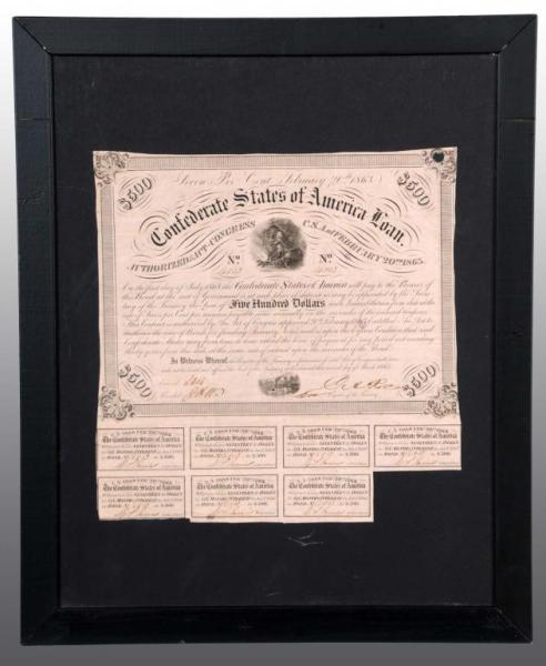 Appraisal: Confederate States of America Bond Description From Was payable at