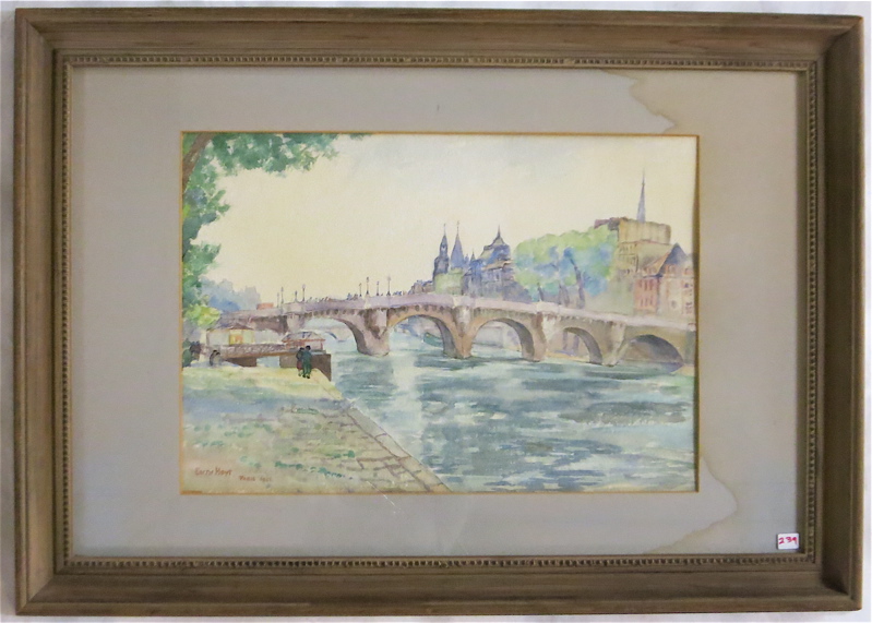 Appraisal: EDITH HOYT STEWART WATERCOLOR ON PAPER Maryland Washington D C