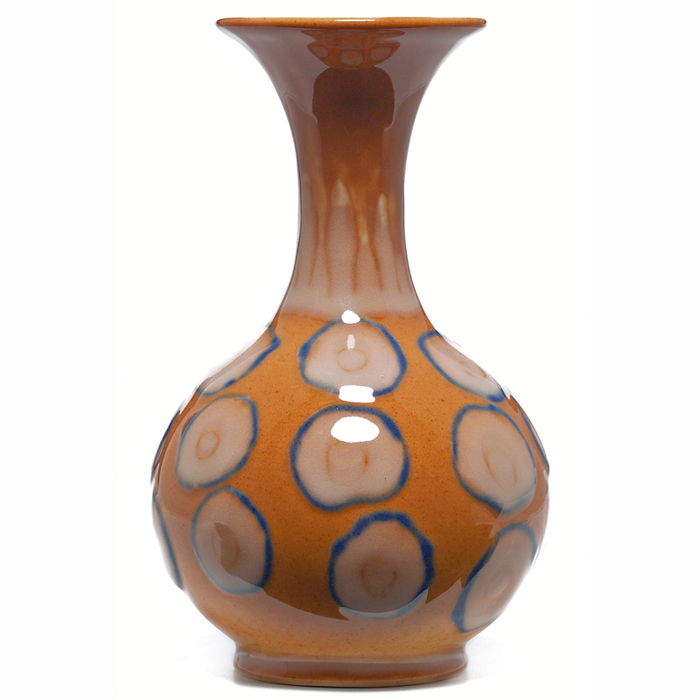 Appraisal: Attractive Rookwood vase Hi-glaze with a raised and painted circular