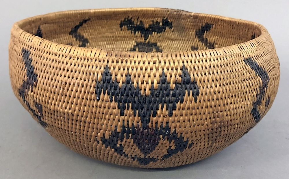 Appraisal: West Coast Indigenouse American Basket West Coast indigenous American woven