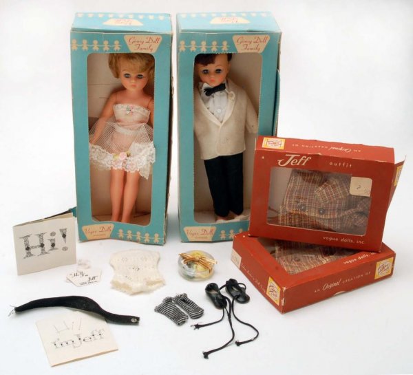 Appraisal: Two Vogue Jill hard plastic fashion dolls One with blonde