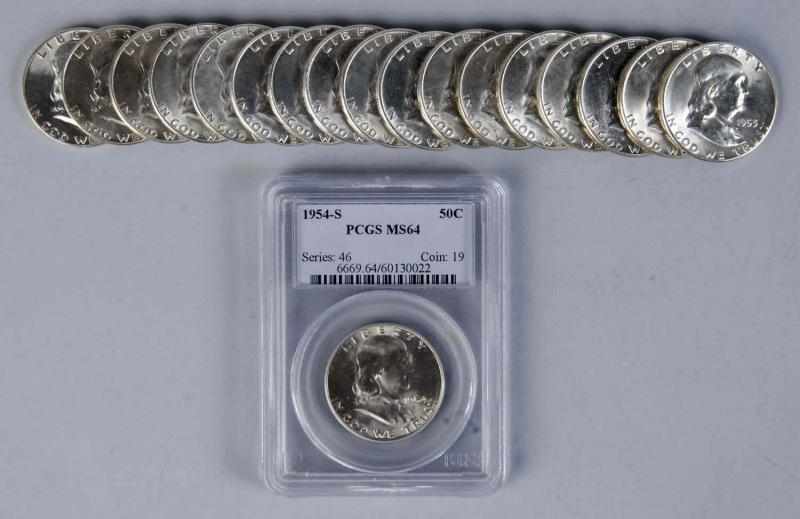 Appraisal: Lot of Silver Half Dollars GEM BU Description Includes -D