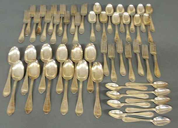 Appraisal: Partial silver flatware service monogrammed HDP by T C Garrett