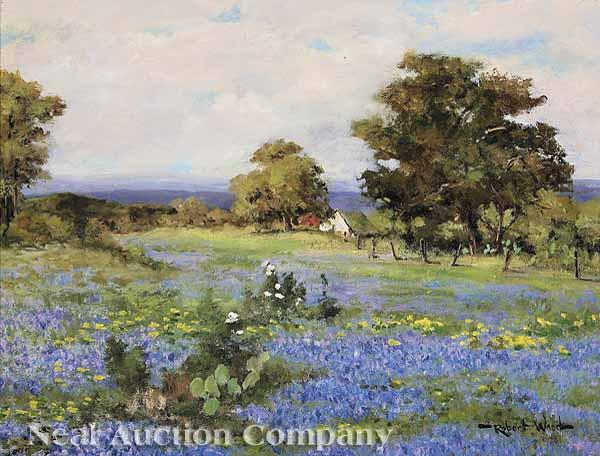 Appraisal: Robert William Wood Texas California - Bluebonnets oil on canvas