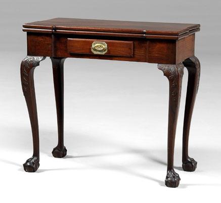 Appraisal: The Harwood Family Boston Chippendale games table rich dense figured